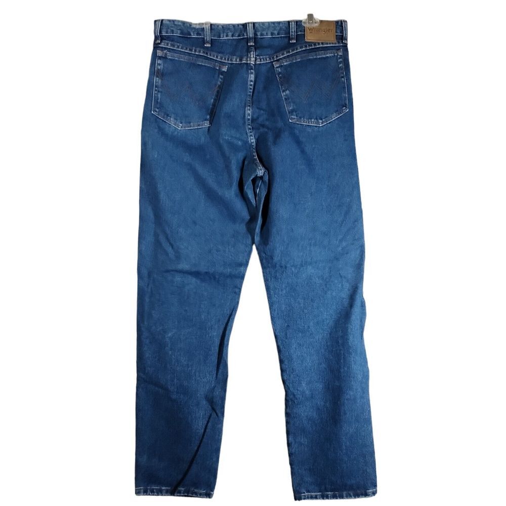 Wrangler‎ Rugged Wear Jeans Men's 38x36 Actual (36x35) Dark Wash Denim Cotton #1 - Picture 2 of 8